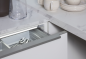 Preview: Kitchen 3: Ultra matt white lacquer laminate, marble-look worktop